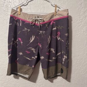 Quiksilver Mens Warsplash 19" BOARDSHORT Boardies Shorts -  Purple